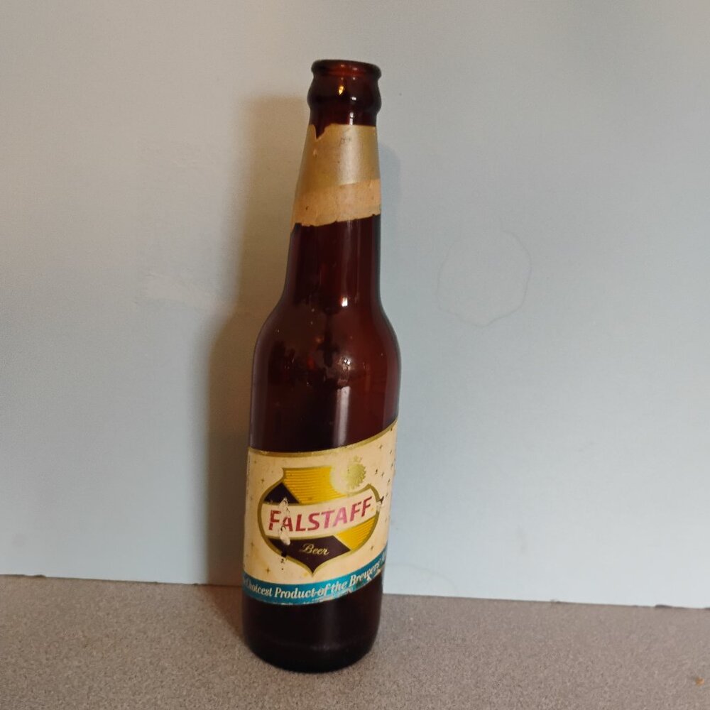 Falstaff Beer Vintage 1960s Empty Bottle